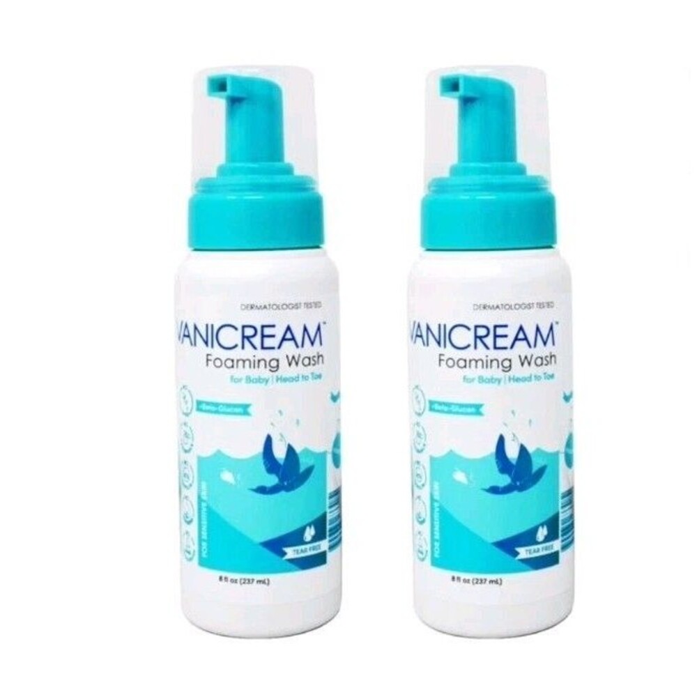 Vanicream Foaming Wash for Baby Head to Toe Tear Free 8 fl oz 2 Pack